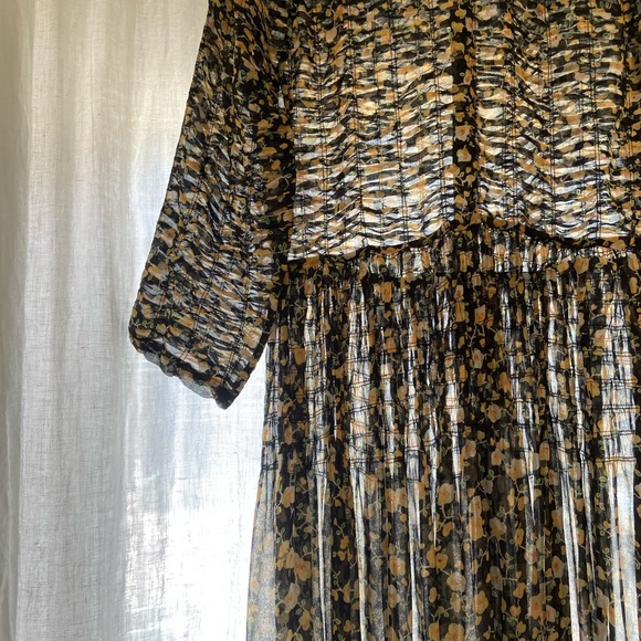 DOEN RARE LONG SLEEVE SHEER DRESS LARGE - Picture 3 of 16